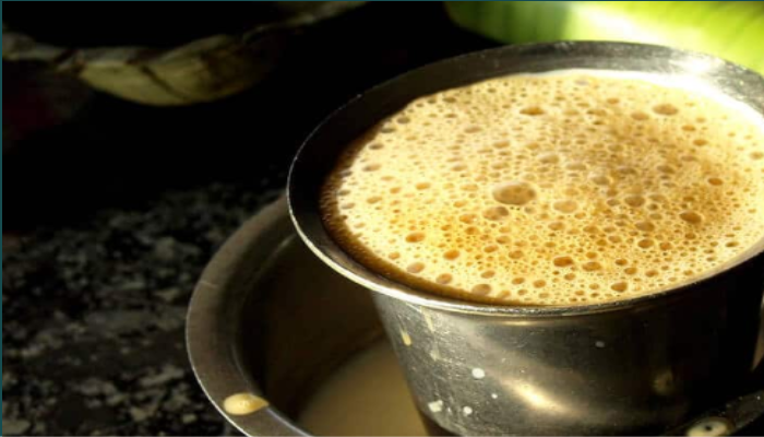 south indian kaapi coffe serving